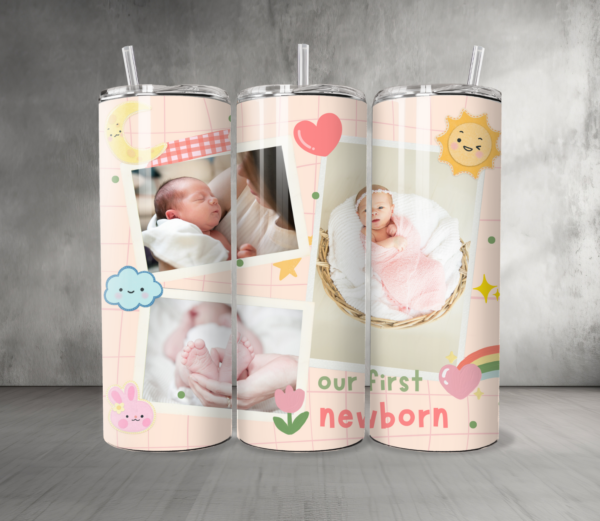 Baby 12 Custom Personalized Pictures & Text Tumbler 20 oz