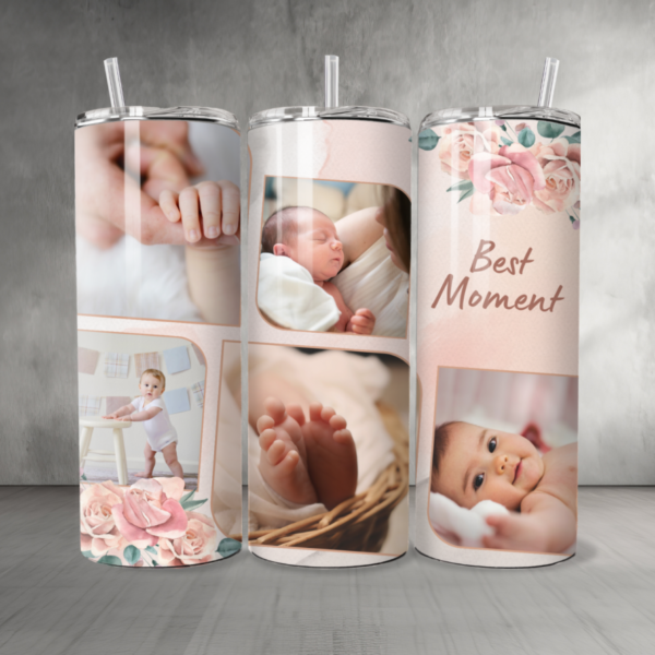 Baby 14 Custom Personalized Pictures & Text Tumbler 20 oz