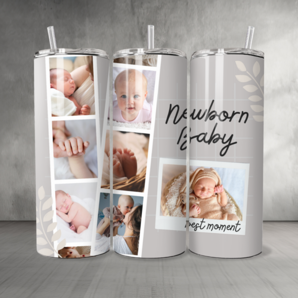 Baby 18 Custom Personalized Pictures & Text Tumbler 20 oz