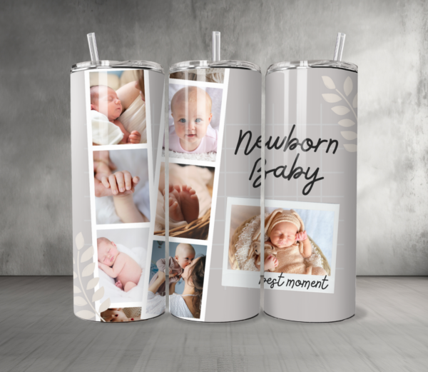 Baby 18 Custom Personalized Pictures & Text Tumbler 20 oz