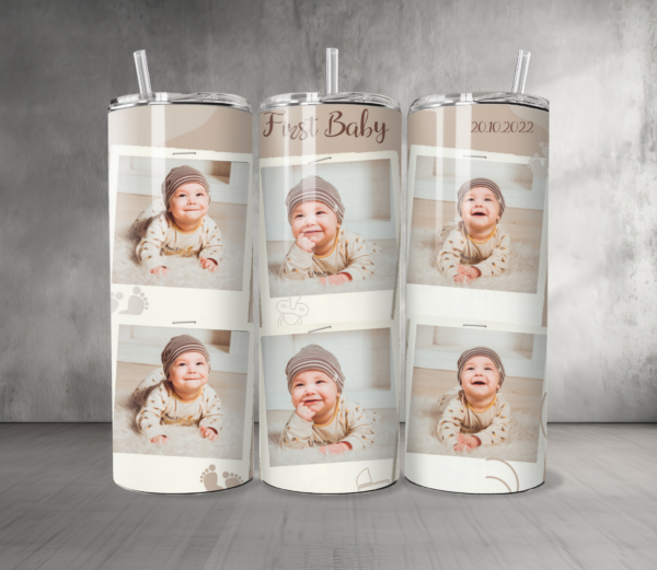 Baby 20 Custom Personalized Pictures & Text Tumbler 20 oz
