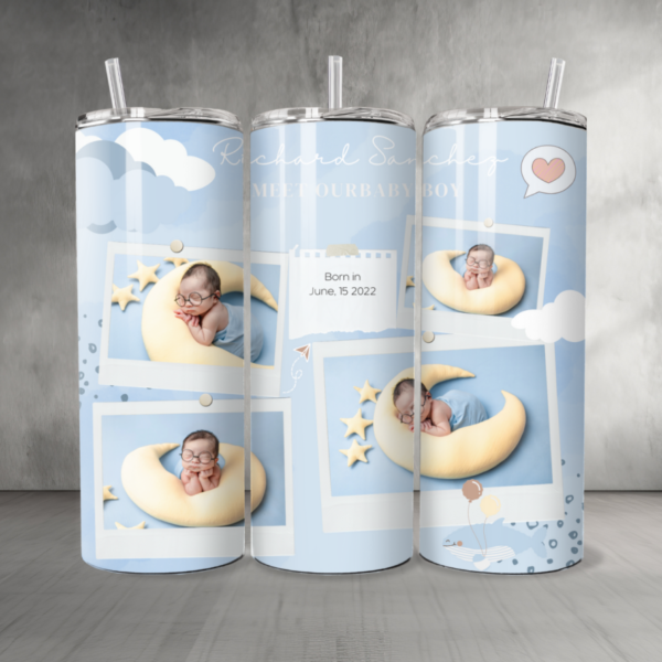 Baby 24 Custom Personalized Pictures & Text Tumbler 20 oz