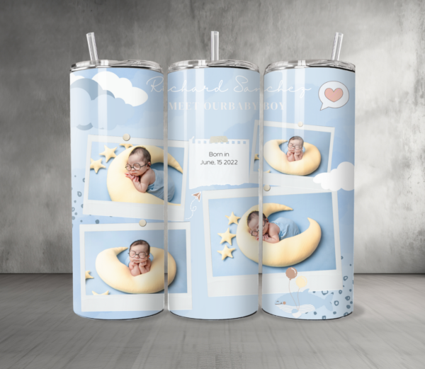Baby 24 Custom Personalized Pictures & Text Tumbler 20 oz