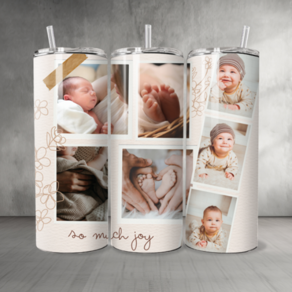 Baby 28 Custom Personalized Pictures & Text Tumbler 20 oz