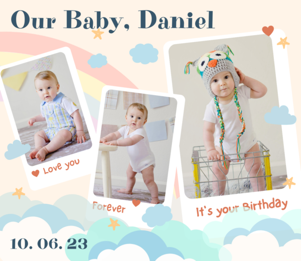 Baby 26 Custom Personalized Pictures & Text Tumbler 20 oz - Image 2