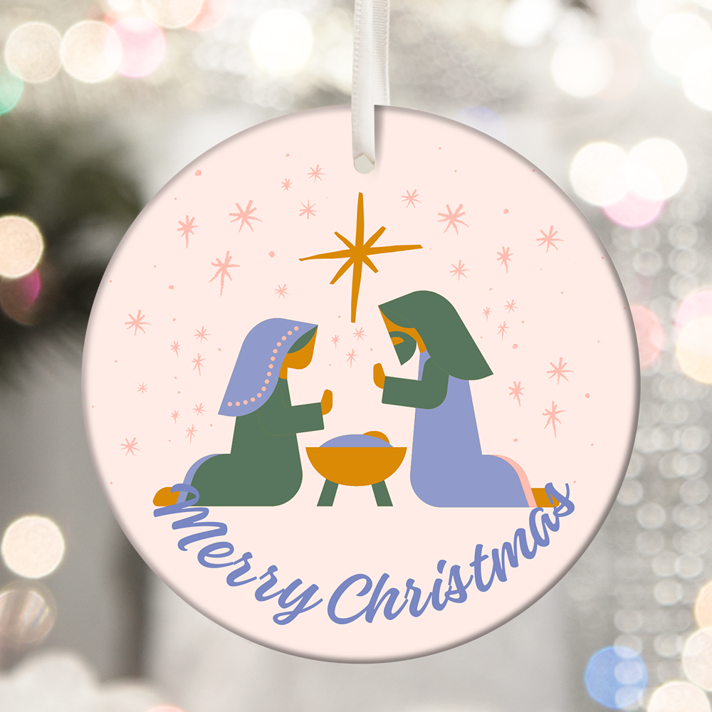Pre-made Custom Personalized-Text Christmas Ornaments 37