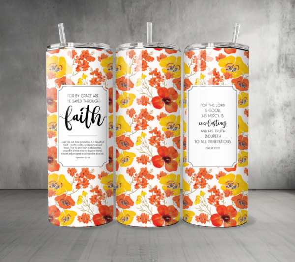 Pattern-Flowers-08-Custom-Personalized-Tumbler-20-oz
