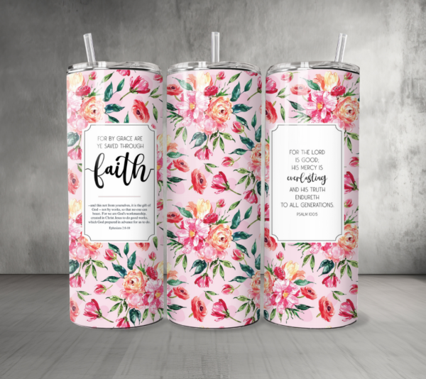 Pattern-Flowers-10-Custom-Personalized-Tumbler-20-oz
