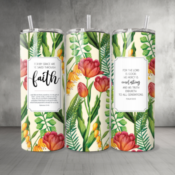 Pattern-Flowers-11-Custom-Personalized-Tumbler-20-oz