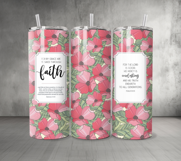 Pattern-Flowers-12-Custom-Personalized-Tumbler-20-oz