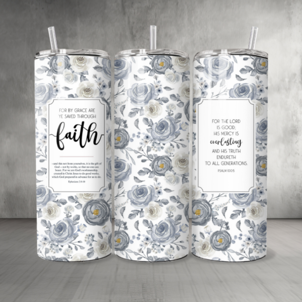 Pattern-Flowers-15-Custom-Personalized-Tumbler-20-oz