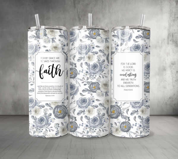 Pattern-Flowers-15-Custom-Personalized-Tumbler-20-oz