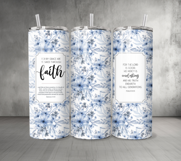 Pattern-Flowers-16-Custom-Personalized-Tumbler-20-oz