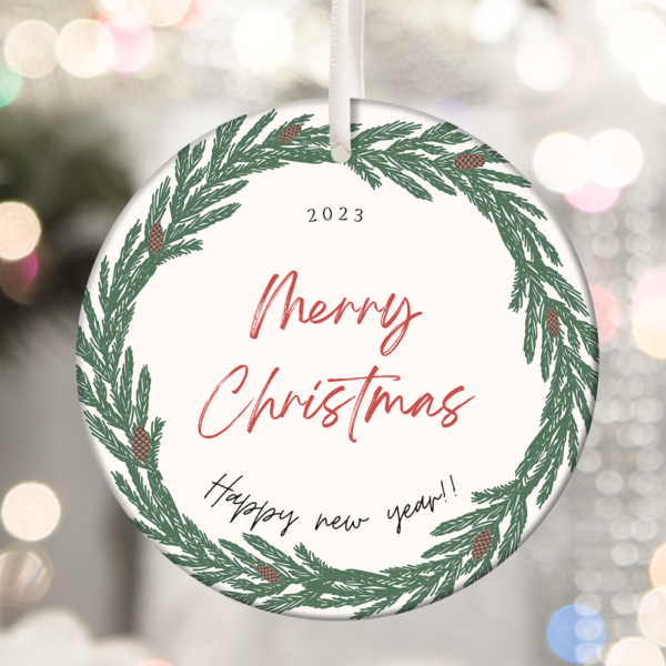 Pre-made Custom Personalized-Text Christmas Ornaments 12